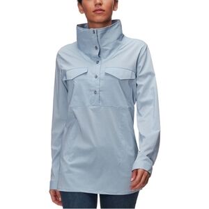 Mountain Hardware Citypass Popover Shirt blue stripped sun shirt Small @V